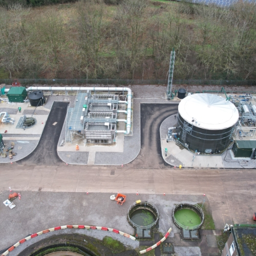 Wastewater treatment equipment on a wastewater treatment works
