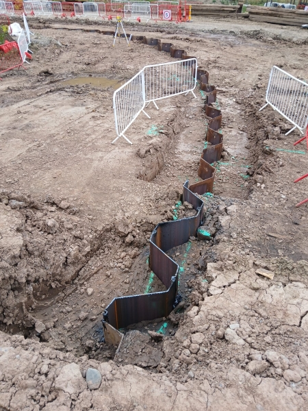 38t excavator and Movax at the Rochdale and Littleborough FRMS