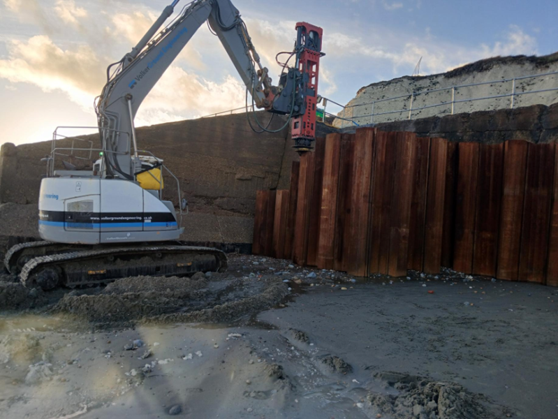 VolkerGround Engineering at the Folkestone Warren Sea Defences