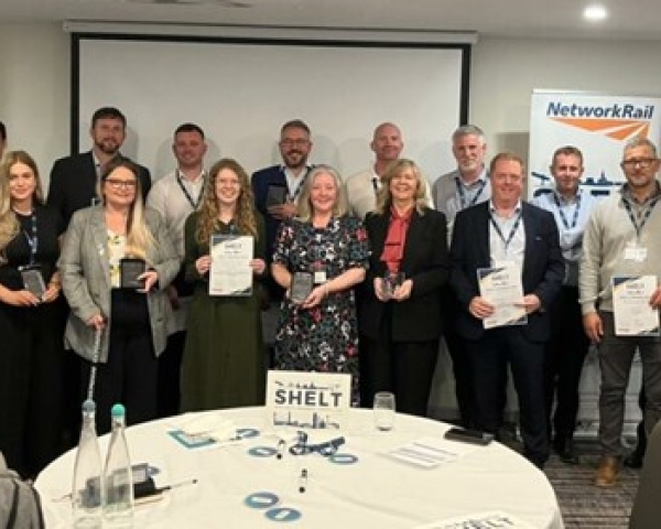 A group of people at an industry awards night