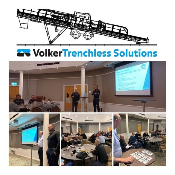 Collage of pictures of VolkerTrenchless Solutions at the safety breakfast